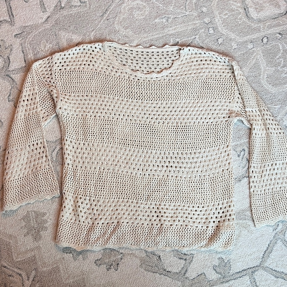 Cupshe Cream Knit Swim Coverup